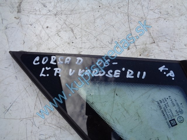 ľavé predné sklo do karosérie na opel corsu D, 